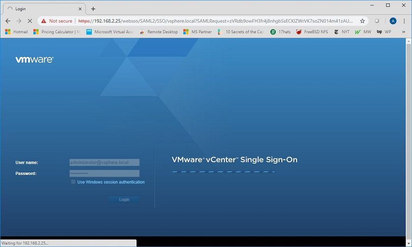 connect vcenter 6 7 chrome after install ip address vsphere-client administrator@vsphere_local