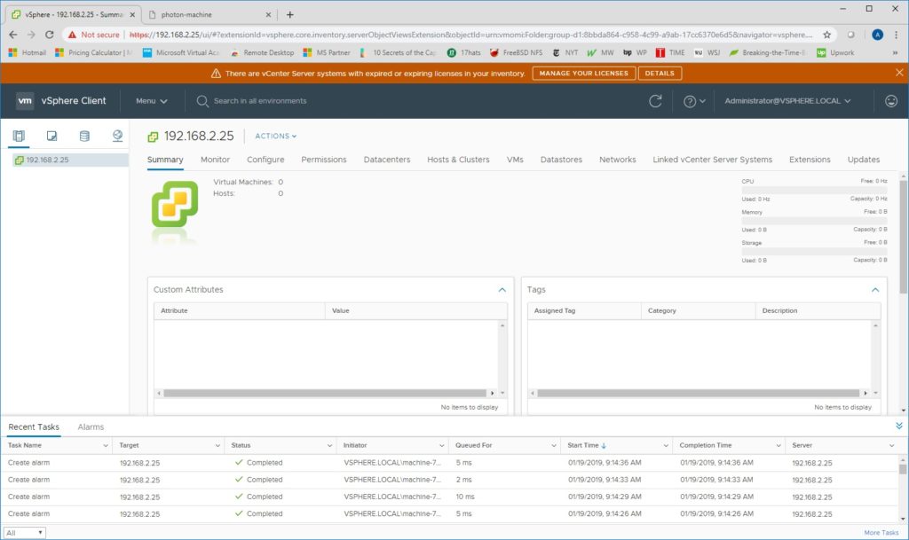 connect vcenter 6 7 chrome after install ip address vsphere client b