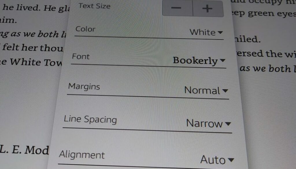 disable continuous scrolling option displays