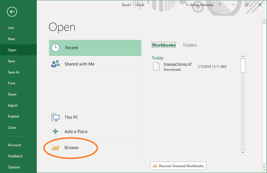 open iff with excel 17hats