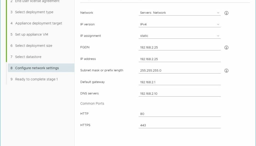 vcenter ip address no dns