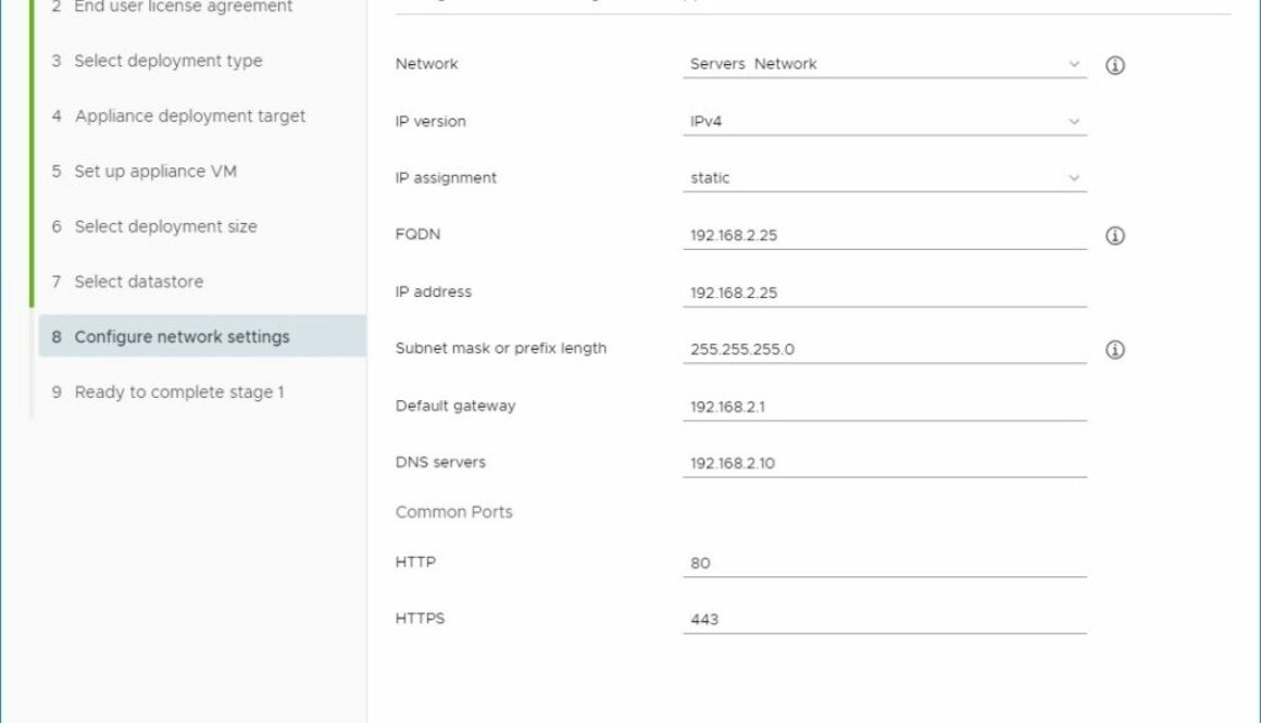vcenter ip address no dns
