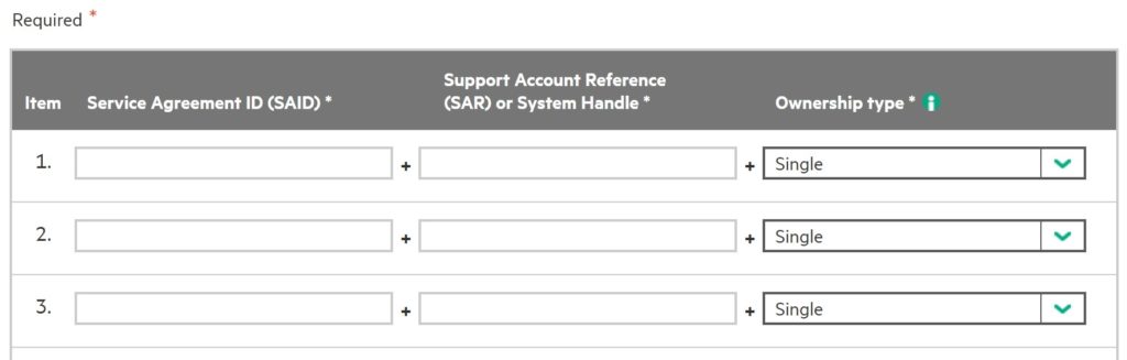 How to register a warranty or service agreement on HPE website