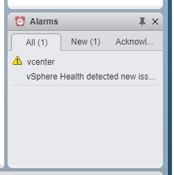 warning vsphere health detected new issue memory exhaustion 6.7 vcenter