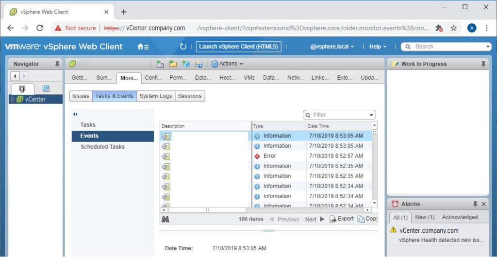 vSphere Health detected new issues in your environment 6.7 but you dont see any Monitor > Health tab