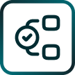 CMMC compliance workflow and process management icon